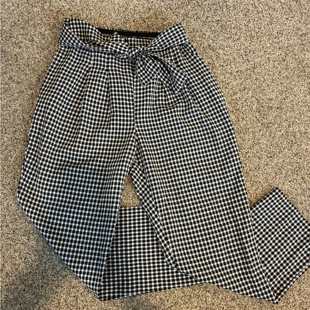 Sienna Sky Black and White Gingham Pants
